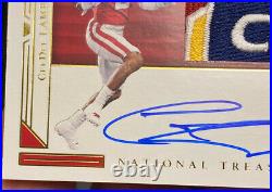 2020 National Treasures CeeDee Lamb #105 Capital Bowl Game Patch Rookie Auto /10