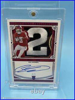 2020 National Treasures CeeDee Lamb National Championship Game Patch Auto /5 SSP