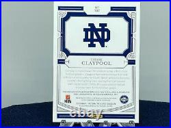 2020 National Treasures Chase Claypool Bowl Game Patch RC Auto /10 RPA Irish