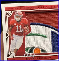 2020 National Treasures Henry Ruggs lll Citrus Bowl Game Patch Auto Rookie 7/10