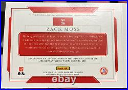 2020 National Treasures Zack Moss Rookie Bowl Game Patch Auto Booklet RPA 3/10