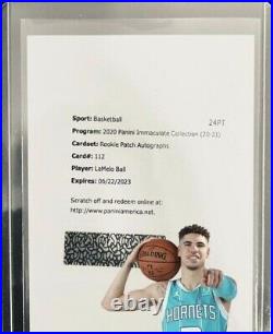 2020 Panini Immaculate Basketball LaMelo Ball True RPA Game Worn SSP #/99