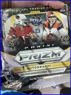 2020 Panini Prizm Football Cards Factory Sealed 10 Pack Mega Box 1 Auto Per
