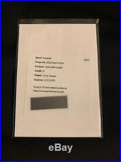 2020 Panini Prizm Game Ball Graphs Auto Redemption Card Corey Seager Dodgers #8
