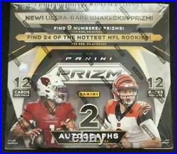 2020 Panini Prizm NFL Football Factory Sealed Hobby Box Cards 12 Packs 2 Autos
