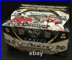 2020 Panini Prizm NFL Football Factory Sealed Hobby Box Cards 12 Packs 2 Autos