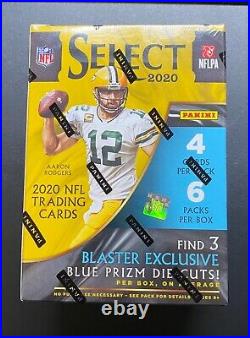 2020 Panini Select Blaster Box NFL Trading Cards Tri Color Prizm Die Cuts Silver