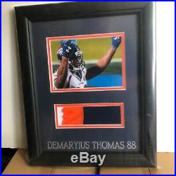 2020 Super Break Demaryius Thomas Framed 3 Color Game Worn Jersey & Picture
