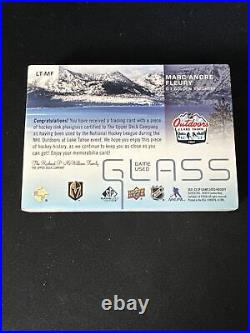 2021-22 SP Game Used Hockey Marc-Andre Fleury Lake Tahoe Game Used Glass /25