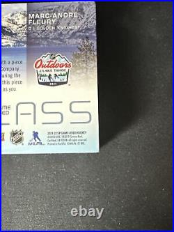 2021-22 SP Game Used Hockey Marc-Andre Fleury Lake Tahoe Game Used Glass /25