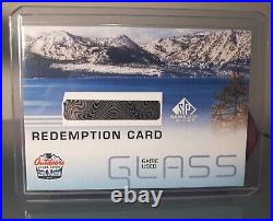 2021/22 SP Game Used Redemption Card Lake Tahoe Game Rink Glass Relic Sunset /25