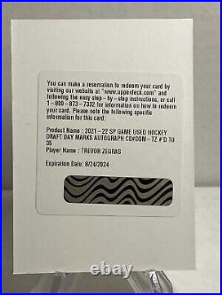 2021-22 SP Game Used TREVOR ZEGRAS Draft Day Marks Auto Redemption /35