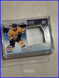 2021-22 SP Games Used Connor Clifton Glass Relic Lake Tahoe /25