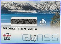 2021-22 SPGU Lake Tahoe Outdoor Game Used Glass Unused Redemption Card LT-SU /25