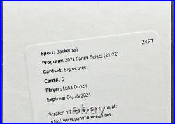 2021-22 Select Auto Basketball Luka Doncic Autograph Redemption Mavericks