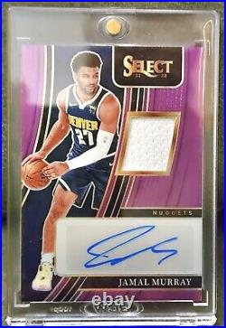 2021-22 Select Game-Used Auto Patch Jamal Murray /49 Rare Redemption AM-JMY
