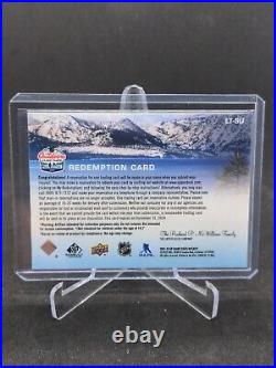 2021-22 UD SP Game Used Lake Tahoe Rink Glass Relics Sunset #LT-SU Redemption