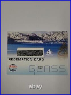 2021-22 UD SP Game Used Redemption Lake Tahoe Rink Glass Relic Sunset LT-SU