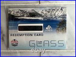 2021-22 Upper Deck SP Game-Used Hockey GLASS Redemption Card from Lake Tahoe