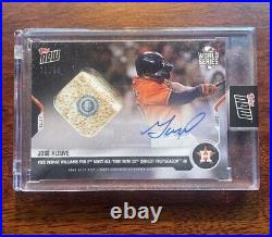 2021 Topps Now Jose Altuve Auto World Series Game Used Base Relic Autograph /99
