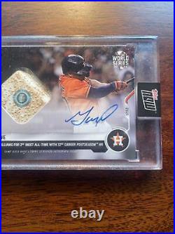 2021 Topps Now Jose Altuve Auto World Series Game Used Base Relic Autograph /99