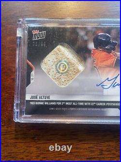 2021 Topps Now Jose Altuve Auto World Series Game Used Base Relic Autograph /99