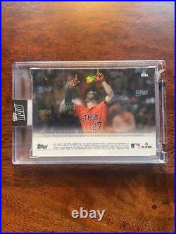 2021 Topps Now Jose Altuve Auto World Series Game Used Base Relic Autograph /99