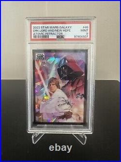 2022 Star Wars Galaxy Chrome DARK LORD NEW HOPE #46 ATOMIC REFRACTOR /150 PSA 9