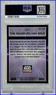 2022 Star Wars Galaxy THE SMUGGLER HAN SOLO #22 Wave Refractor /99 PSA 10 Pop 5