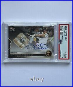 2022 Topps Now Juan Soto Auto /99 PSA 9 Padres Debut Game Used Base Relic