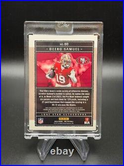 2023 Panini One Deebo Samuel Lone Star Autographs Dual Color Patch #14/25 Bronze