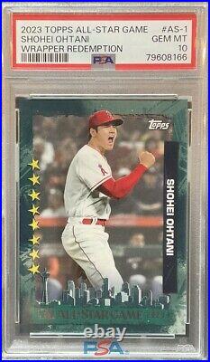 2023 Topps All Star Game Shohei Ohtani #AS-1 Wrapper Redemption PSA 10