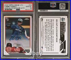 2023 Topps Chrome Update Corbin Carroll All Star Game RC Refractor Auto PSA 10