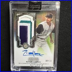 2023 Topps Dynasty Randy Johnson Dynastic Deed 3 Color Game Used Patch Auto 8/10