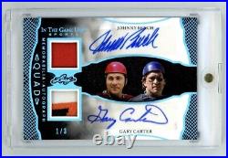 2024 Leaf Bench Carter Piazza Rodriguez Quad Game Used Patch Auto Teal 1/3 HOF