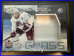 21/22 SPGU Nathan MacKinnon Game Used Glass Tahoe Games 3/25 RARE Redemption