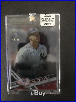 Aaron Judge 2017 Topps Clearly Authentic RED RC Auto #'46/50 REDEMPTION