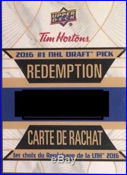 Auston Matthews Rc Redemption Ud Tim Hortons 2016/17 Dp-1 Odds 118000 Rare
