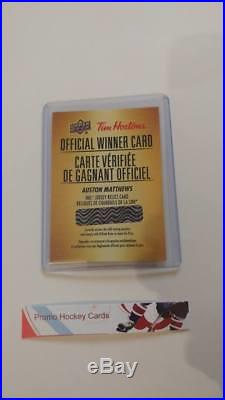 Auston Matthews Relic Jersey Card Redemption 2018-19 Tim Hortons Upper Deck UD