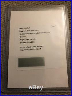 BAKER MAYFIELD 2018 Panini Prizm Rookie Auto PRIZM RED WAVE Redemption Browns