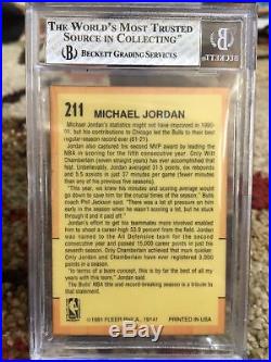 BGS 8 with9 MICHAEL JORDAN 1991-92 Fleer 3D Acrylic Wrapper Redemption#211 NM-MINT