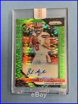 Baker Mayfield 2018 Panini Prizm Rookie Autograph Neon Green Pulsar Ssp Browns