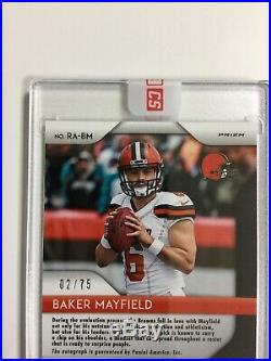 Baker Mayfield 2018 Prizm Green Crystals Rookie Auto 2/75 Incl. Used Redemption