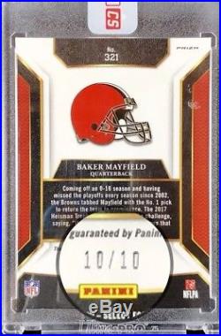 Baker Mayfield Auto 2017 Select Xrc Redemption Gold #10/10 Rare