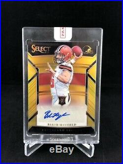 Baker Mayfield Rare Select XRC Redemption Auto Gold #10/10 Browns Sooners