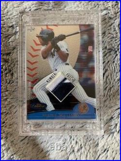 Bernie Williams 2022 Jersey Fusion Card Encased & 1996 WS Relic Patch SP /10
