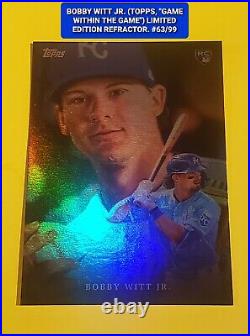 Bobby Witt Jr RC 2022 Topps Game Within the Game #6 Royals RC Rainbow Foil 63/99