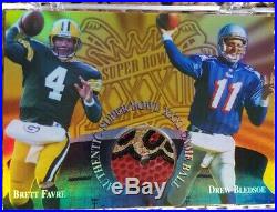 Brett Favre Drew Bledsoe 97 Collectors Edge Authentic Super Bowl XXXIX Game Ball