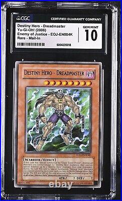 CGC 10 Yu-Gi-Oh! Destiny Hero Dreadmaster EOJ-EN004K Redemption Mail-In 018