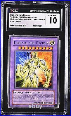 CGC 10 Yu-Gi-Oh! Elemental Hero Electrum MDP2-EN001K Redemption Mail-In